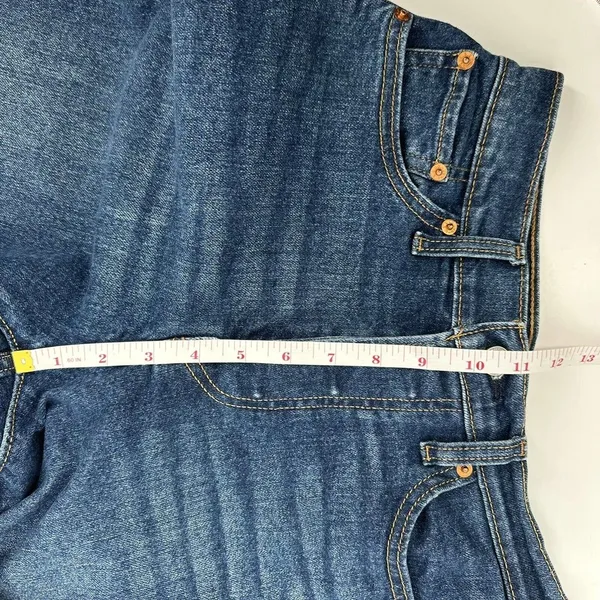 Levi’s Wedgie Straight Jeans Denim Button Fly Stretch Dark Wash Size 29 - Image 11