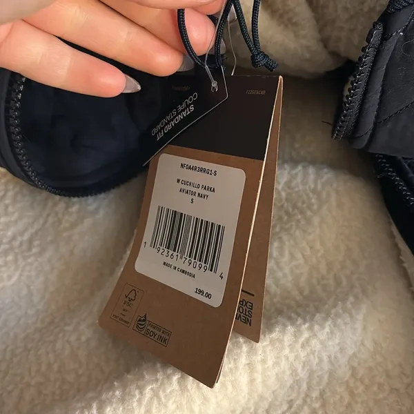THE NORTH FACE Navy Sherpa Lined Quilted Cuchillo Parka Aviator - Image 2