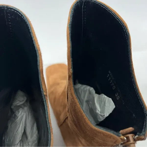 NWT Dorateymur Han Mid Calf Booties Tan Suede Womens Size 35‎ / US 5 - Image 5