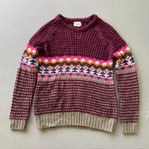 Anthropologie Coincidence & Chance Bright Fair Isle Sweater - Image 2