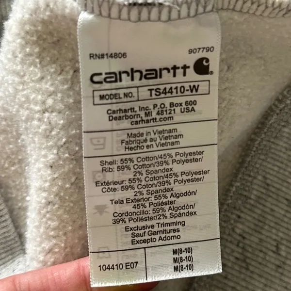 Carhartt Relaxed Fit Midweight Crewneck Block Logo Sleeve Graphic Sweatshirt M - Image 6