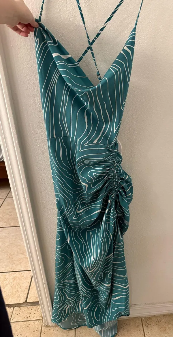 Turquoise dress Blue Size L - Image 2