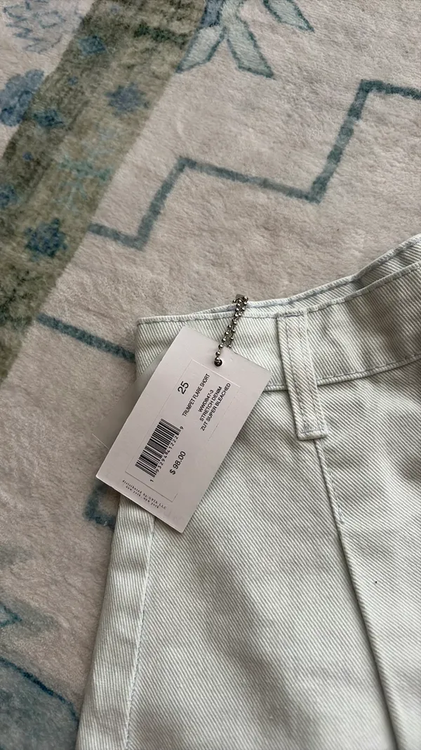 WeWoreWhat Denim Shorts, very light wash, size 25 - Image 3
