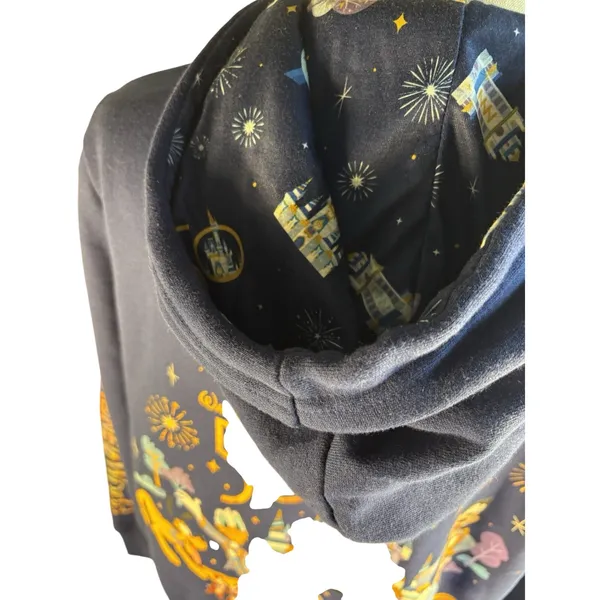 Disney Walt Disney World 50th Women's L Full Zip Hooded Graphic Fleece Hoodie - Image 7