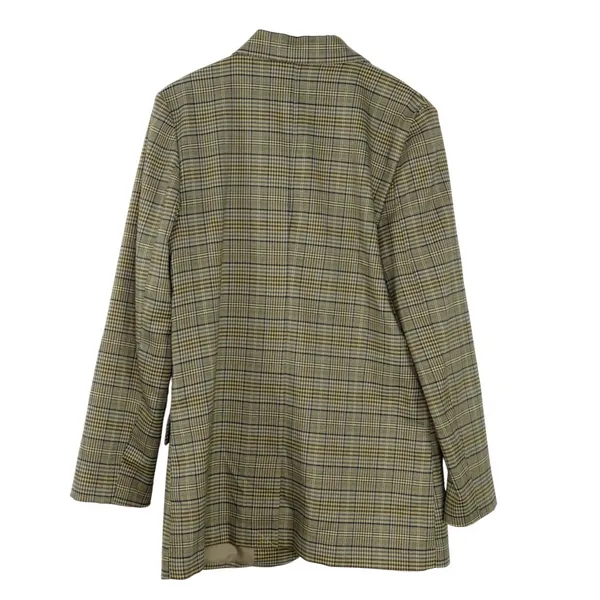 Urban Outfitters BB Dakota Tan Brown Plaid Blazer Jacket Small - Image 3