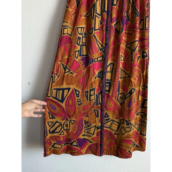 Anthropologie Farm Rio Cool‎ Tropical Button Down Maxi Skirt Women's Small NWOT - Image 5