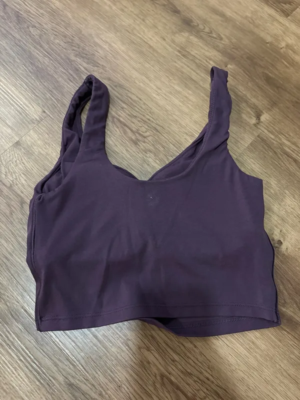 OFFLINE by Aerie Workout Tank Bra Cropped, Plum Purple - Image 2