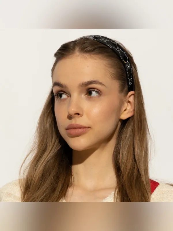 GUCCI GG logo crystal headband - Image 2