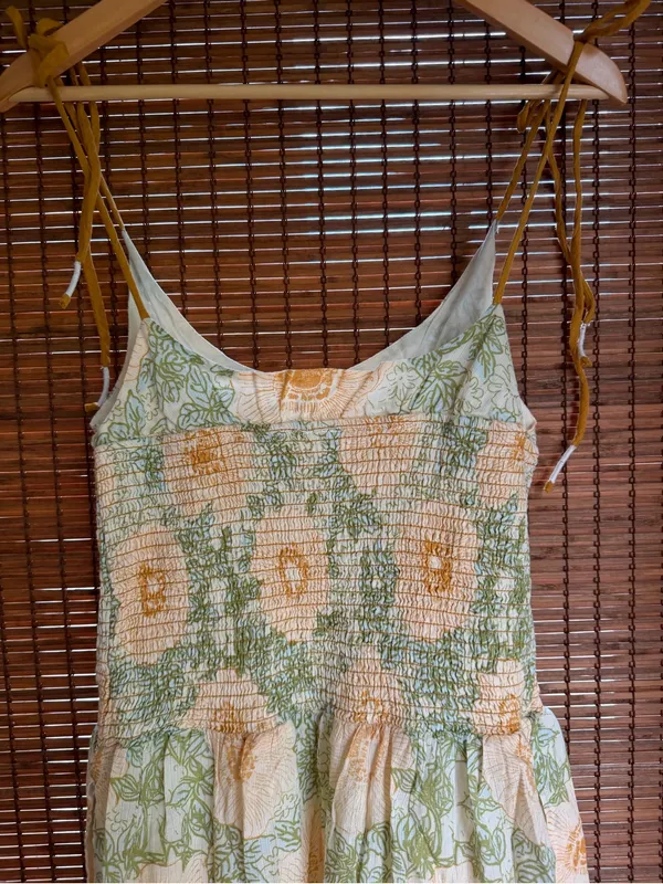 NWT Free People Adriel Floral Midi Dress Ivory Combo M $168 - Image 9