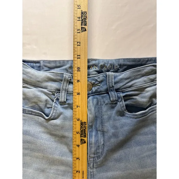 American Eagle Jeans Women 6 Short‎ Blue Ne(x)t Level Stretch Skinny Denim - Image 6
