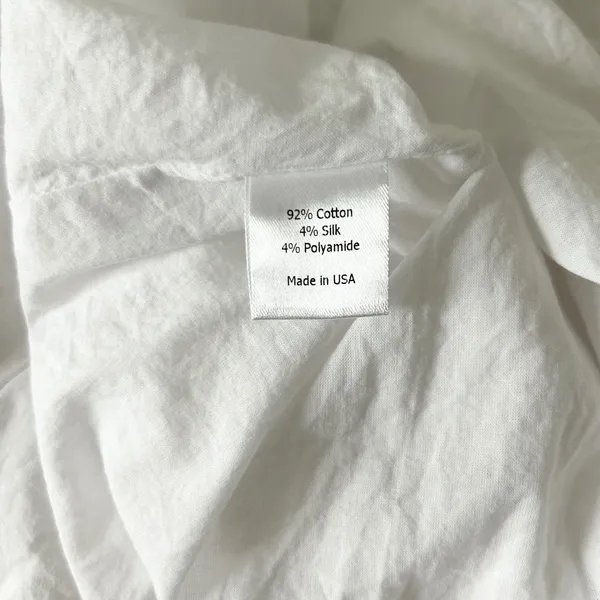 NEW La Ligne Beatirix Dress White Stripe Cotton Silk Tiered Midi Size Large - Image 6