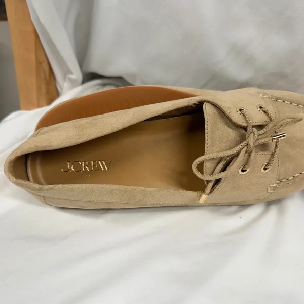 J.Crew NWOT $148 Women's Light Khaki Boat Shoes Sz 9 - Image 7