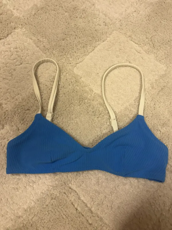 SOLID & STRIPED Rachel Bikini Top - Blue Corduroy - Image 2