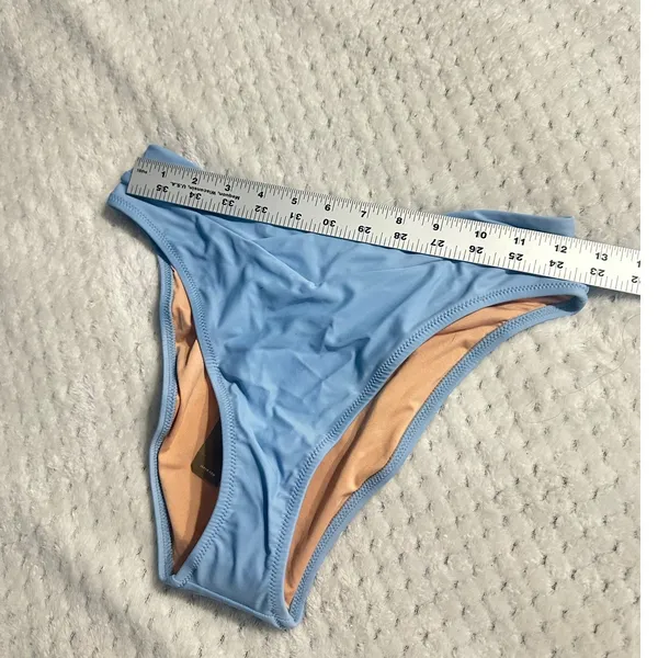 J.Crew Cross-Front Cheeky Bikini Bottom Women's Small Blue NWT - Image 7