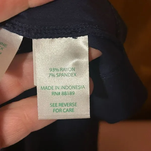 Lilly Pulitzer UPF 50+ Sophie Dress Navy Blue 3/4 sleeve gold button size XS‎ - Image 10