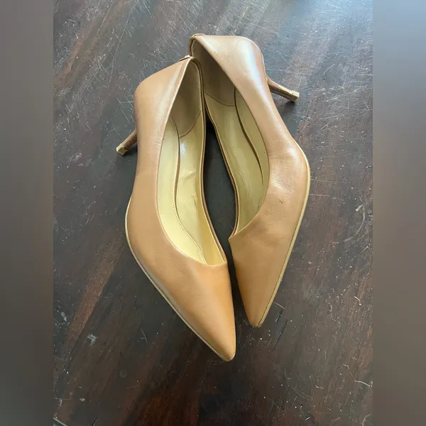 Michael Kors Tan Leather Women's Shoes small heel - Image 2