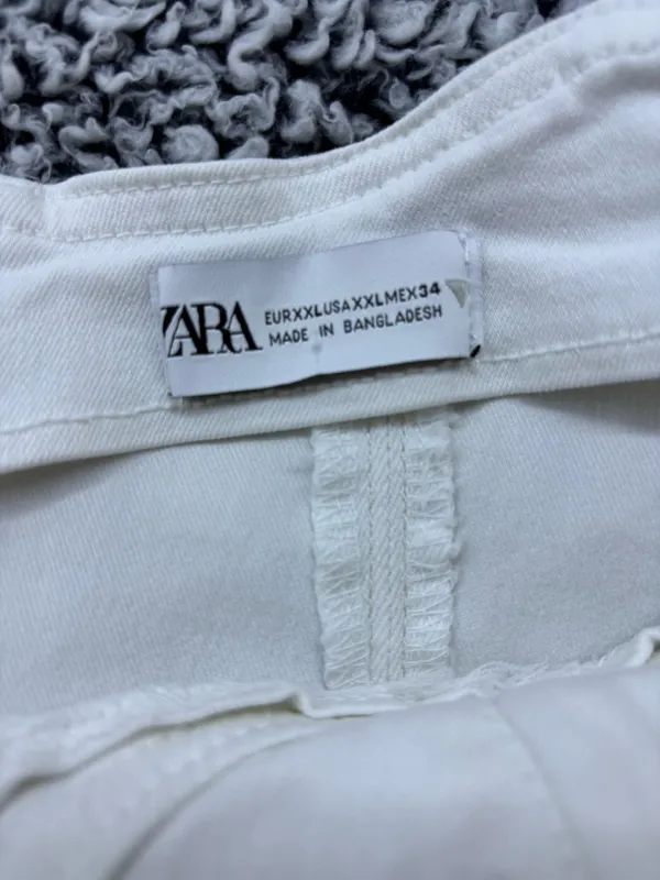 Y2K Zara Structured White Denim Bustier Corset Top Crop Camisole in XXL #corsettop - Image 5