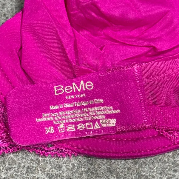 BeMe Pink‎ Demi Bra Size 34B Pink - Image 4