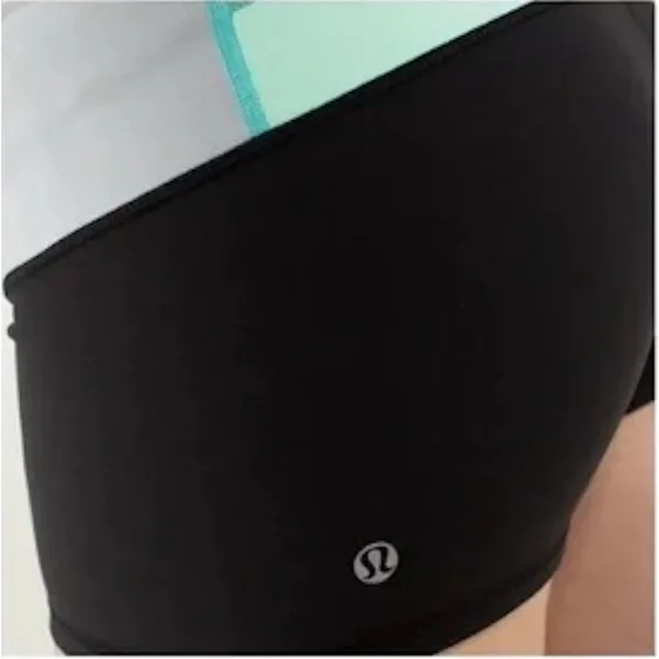 Lululemon Reversible Boogie Groove Short Full On Luon Teal Black Biker Shorts 4 - Image 10
