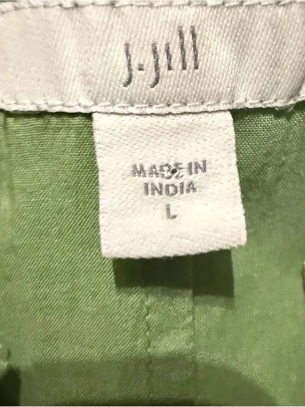 J. Jill Sleeveless Sage Green Button-Front Tiered Maxi Dress - Image 3