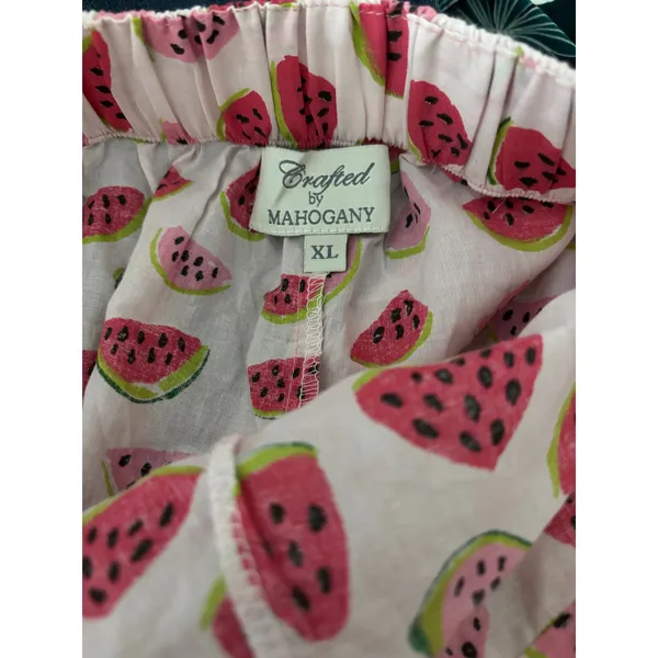 Crafted‎ by Mahogany Pajama Set Womens XL Watermelon Print Shorts Novelty Lounge - Image 7