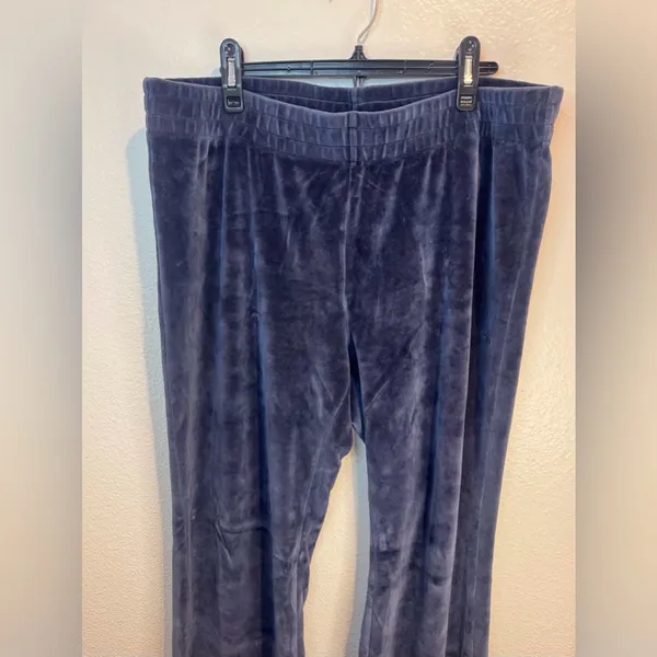 TNA‎ Women’s Blue Sommer Velour Pant Velour Flare Pants Size XL - Image 7