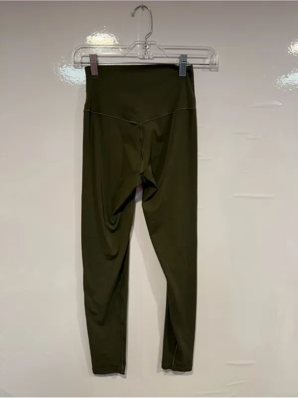 High-Waisted Olive Green Aerie Offline Women's Leggings - Image 3