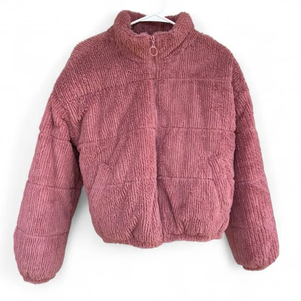 Wild Fable Rose Outerwear pink jacket zip up with pockets size Medium - Image 2