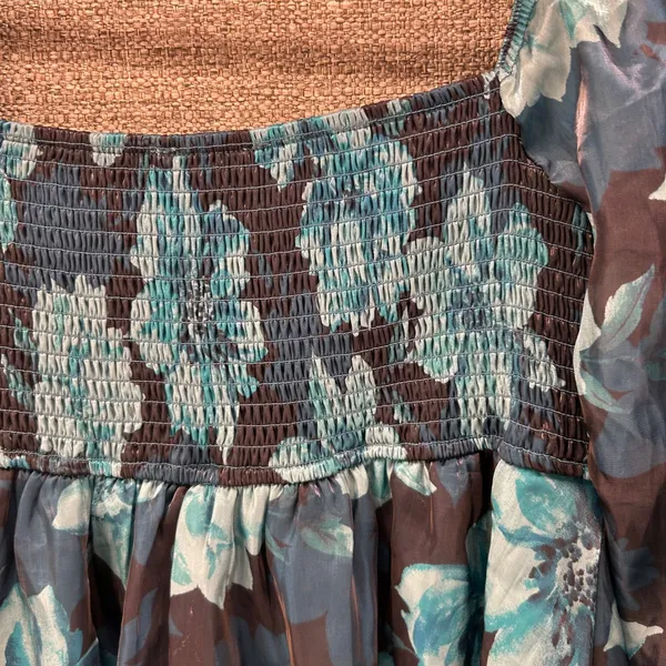 Milkmaid‎ Mini Dress Blue Brown Large - Image 13