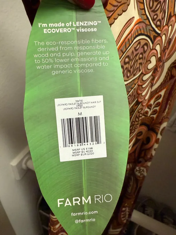 Farm Rio Leopard Paisley Maxi Slip Dress - Image 5