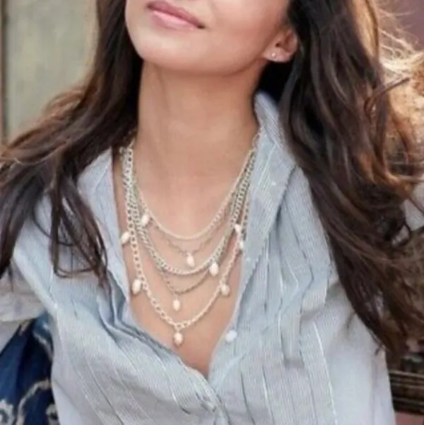Stella & Dot Avery Pearl Necklace Multistrand - Image 4