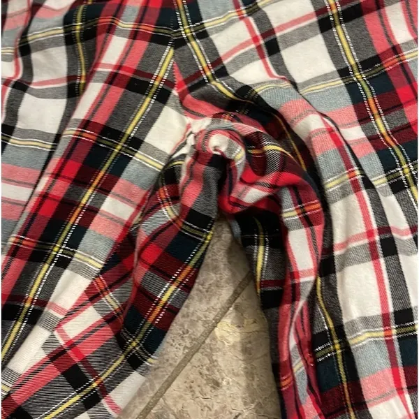 Victoria’s Secret Women's Plaid Pajama PJ Pants Medium Red Black - Image 7