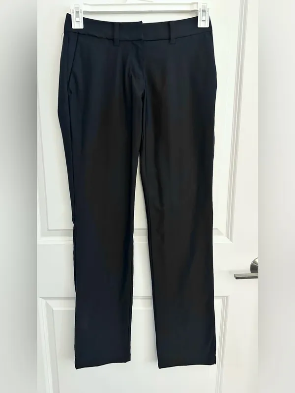 NIKE GOLF Dri-Fit New Black Golf Pants Women Sz2 Stretch Straight Athletic 72573 - Image 2