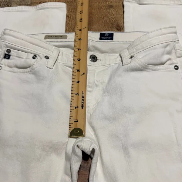 Adriano Goldschmied White Denim The Angelina Bootcut Jeans Sz 28 Boho Festival - Image 6