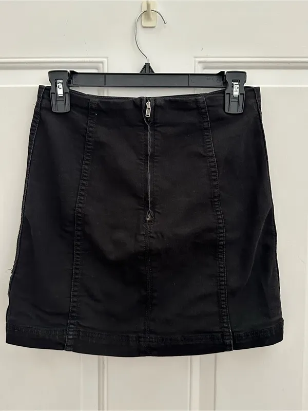 Free People Black Denim Mini Skirt - Women's Classic A-Line - Image 11