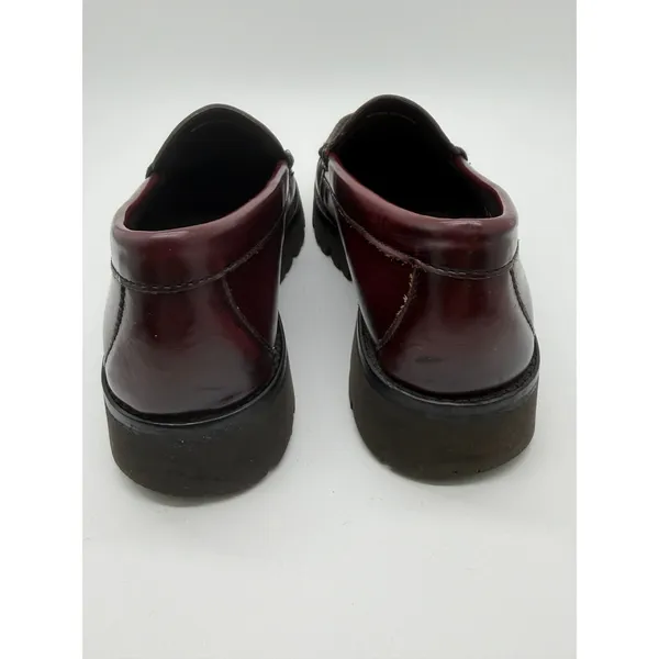 G.H. Bass Weejuns Penny Loafers Womens 7 Burgundy Lug Sole - Image 4