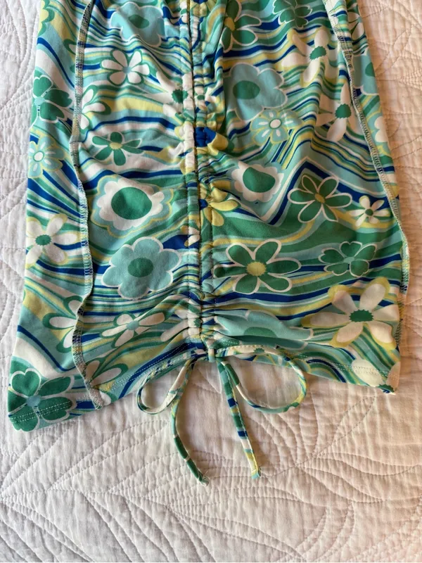 Almost Famous Blue and Green Floral One-Piece - Image 5