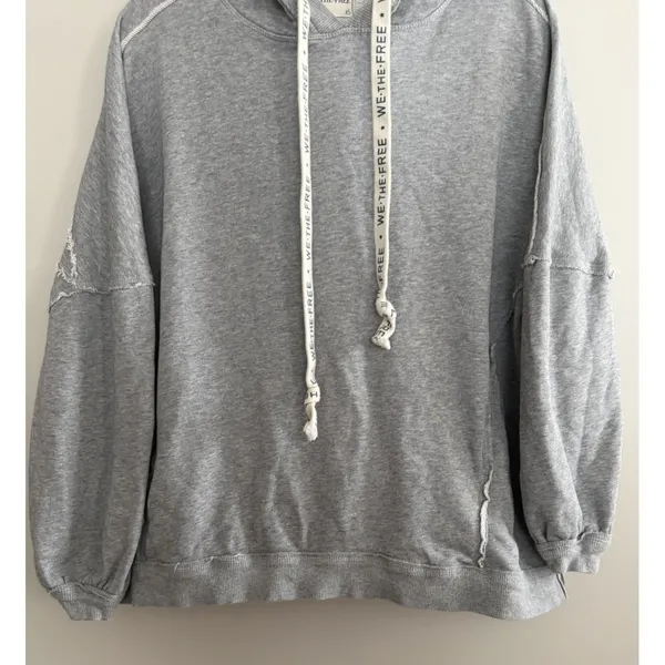 Free‎ People We The Free We Hoodie Heather Gray Women's Size XS - Image 5