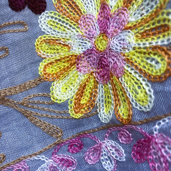 NWT Bijoux Terner Embroidered Floral Border Scarf / Wrap Shawl - Image 7