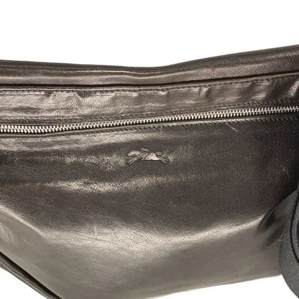 Longchamp Womens Medium Chocolate Leather Shoulder Sling Crossbody Messenger Bag - Image 2