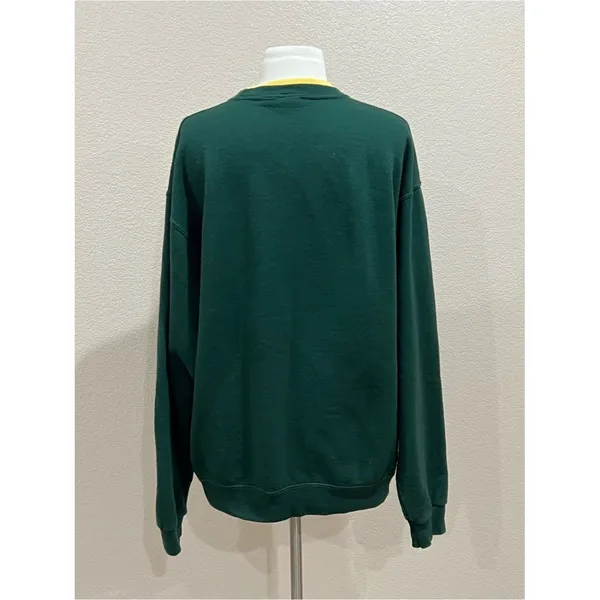 Pleasant Shade Vintage Green Embellished Fall Leaves Crewneck Sweater Size Large - Image 4