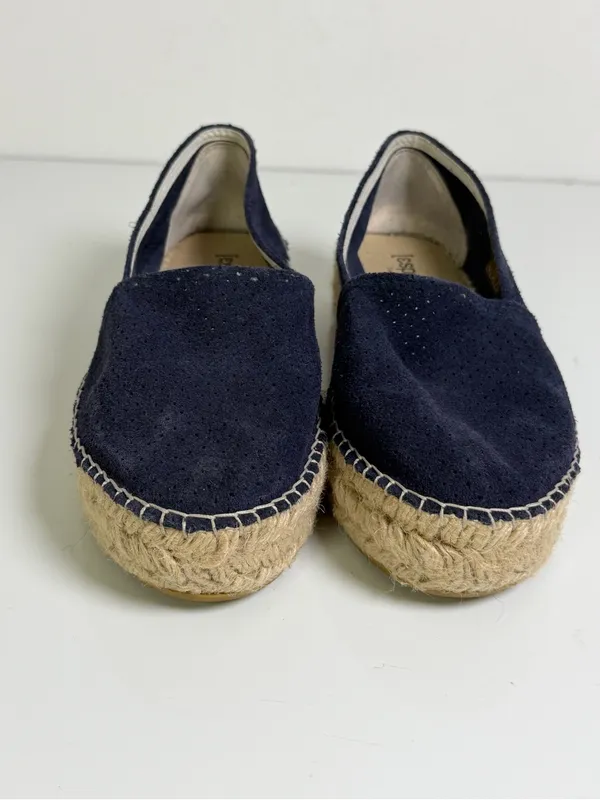 Espadrij L’Originale Women’s Navy Suede Platform Espadrille Loafer US 7.5-8 NWOT - Image 4
