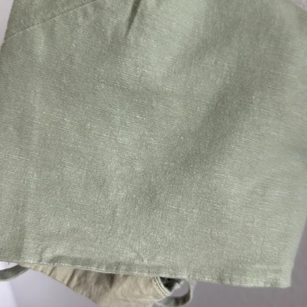 House of Harlow 1960 Green Linen Blend Halter Top Strappy Back Large - Image 4