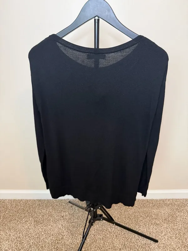 Banana Republic Black Side Zip Long Sleeve Sweater‎ Size S - Image 3