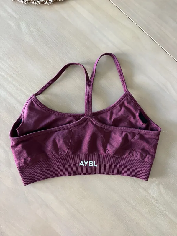 AYBL Seamless Empower Sports Bra Red Wine - Image 4