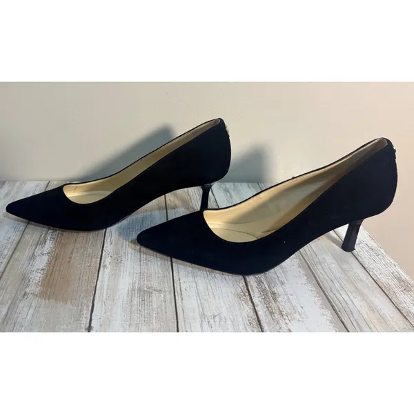 Nine West Kuna 9X9 Womens Black Suede Pointed Toe Pumps Size 6M‎ Comfort Heels - Image 6