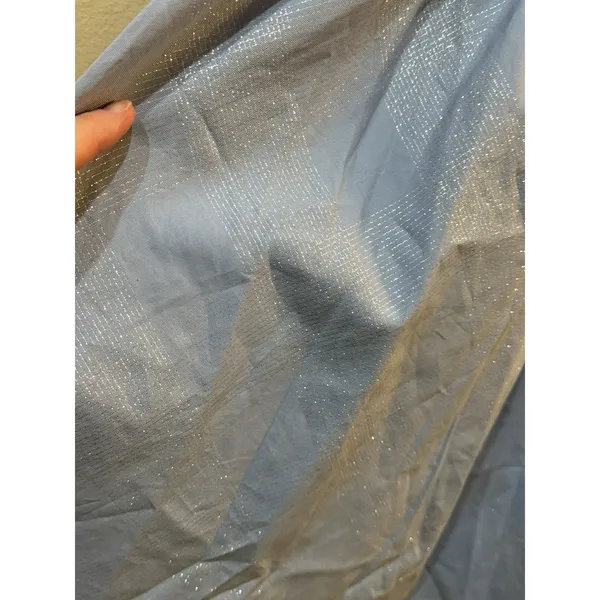 Hill House The Athena Nap Dress in Light Blue Glitter Check Size XS - Image 6