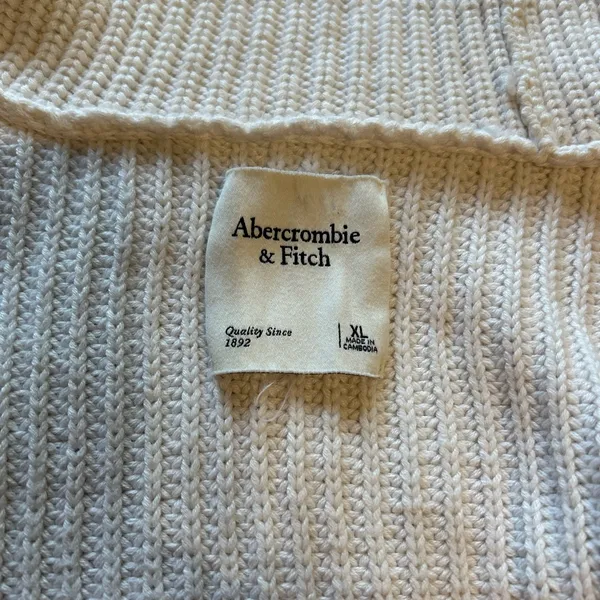 Abercrombie & Fitch Y2K Bone Chunky Ribbed Turtleneck Sweater - Image 8