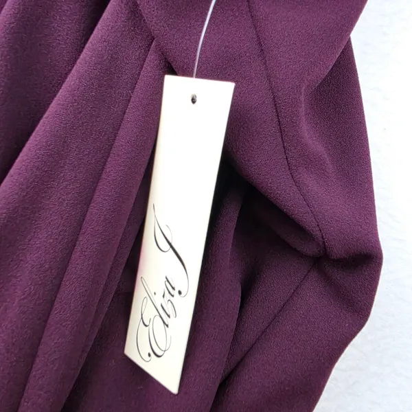 Eliza J NWT Plum Purple Crisscross Halter Sheath Dress EJ8M7992 Womens Size 8 - Image 5