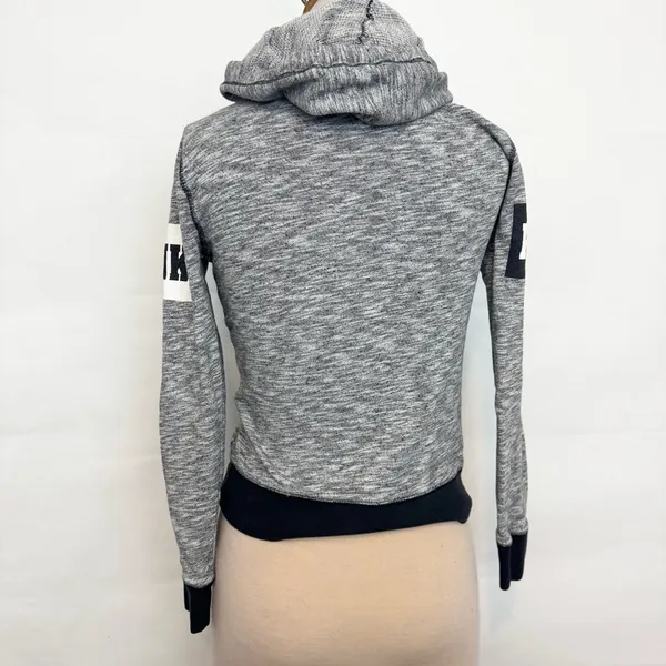 Victoria’s Secret PINK heathered gray hoodie sweatshirt size XS - Image 3